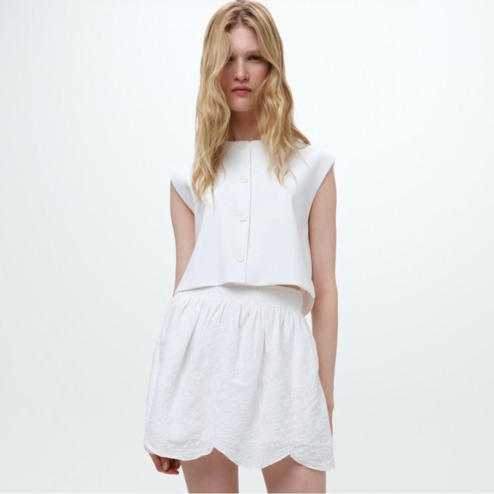 ZARA WOMEN COLLECTION EMBROIDERED SKIRT